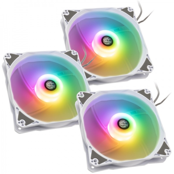 BitsPower Notos RGB PWM fan, 120mm - white, pack of 3