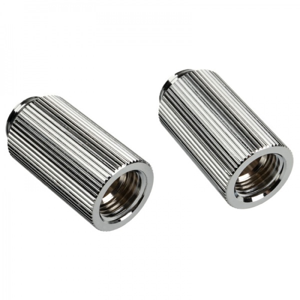 BitsPower Touchaqua adapter straight G1 / 4 inch male to G1 / 4 inch female - 2-pack, 30mm, silver