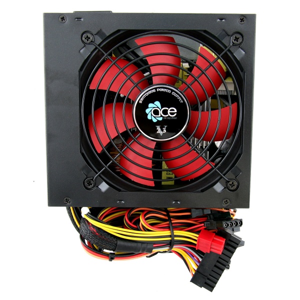 ACE 700W BR Black PSU with 12cm Red Fan and PFC