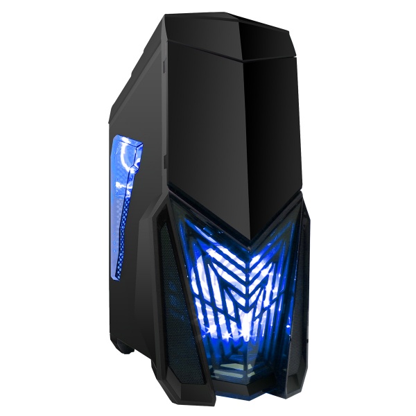 Game Max Destroyer Gaming PC Case with 3x12cm 15 Blue LED fans and 1x12cm 4 LED