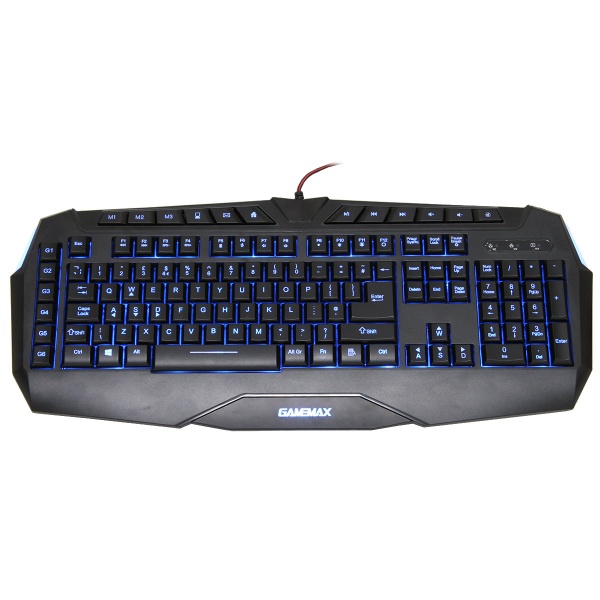 Game Max Hurricane LED USB Gaming Red/Blue/Purple Backlit 6 Key Macro Keyboard