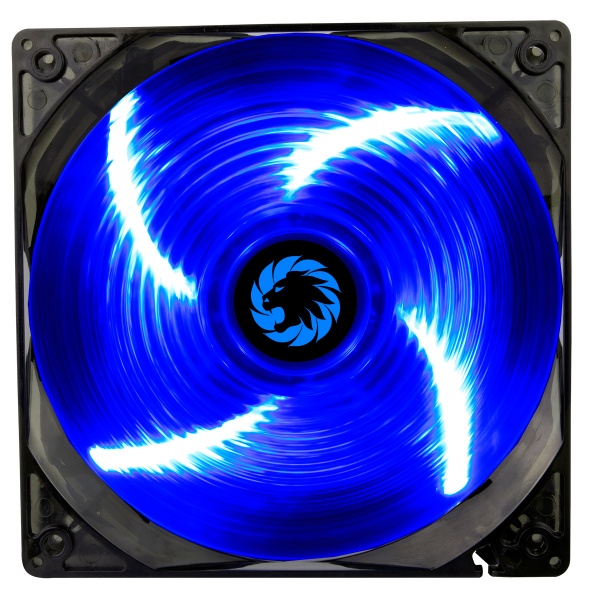 Game Max Sirocco 4 x Blue LED 12cm Cooling Fan 