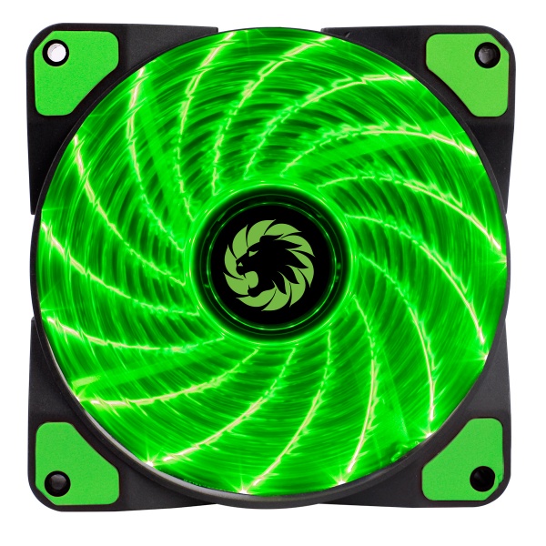 Game Max Storm Force 15 x Green LED 12cm Cooling Fan With Hydraulic Bearings 