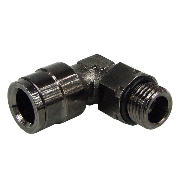 10mm G1/4 plug fitting 90- revolvable - complete black nickel