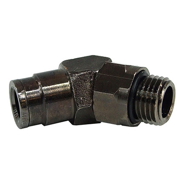 8mm G1/4 plug-in fitting 45- revolvable- completely black nickel plated