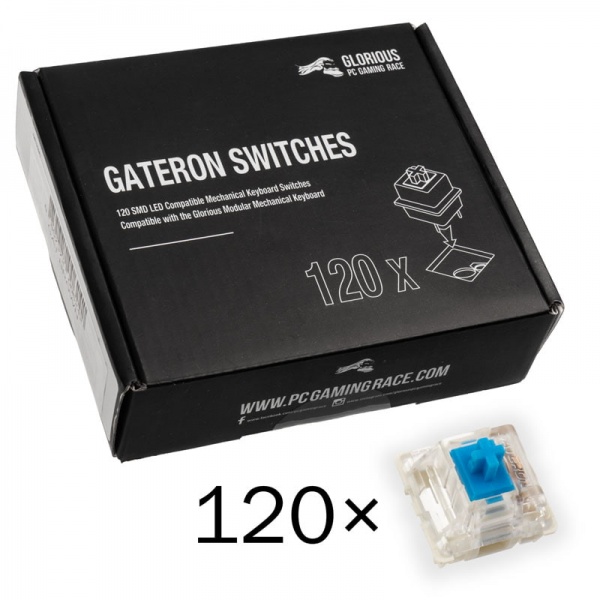 Glorious Gateron Blue Switches (120 pieces)