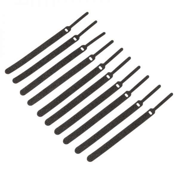 Kolink cable tie set with Velcro fastener - 10 pieces, black