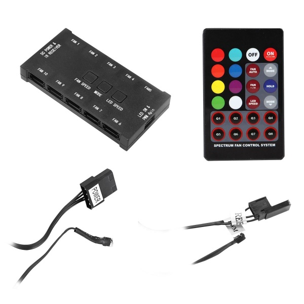 factor Geduld Te WCUK Rainbow RGB Fan Controller With Remote for 10x 6Pin RGB Fans  [COCSFANRAINCONT] from WatercoolingUK