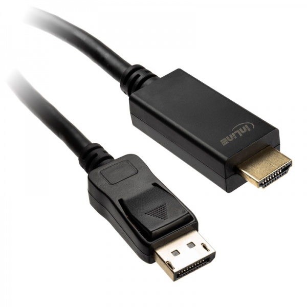 Inline DisplayPort to HDMI Converter Cable, 4K / 60Hz, black - 5m