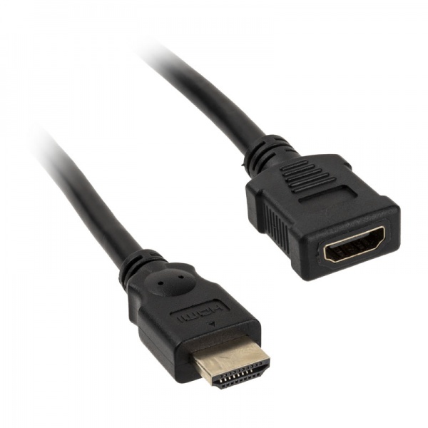 InLine HDMI extension plug / socket, black - 3m