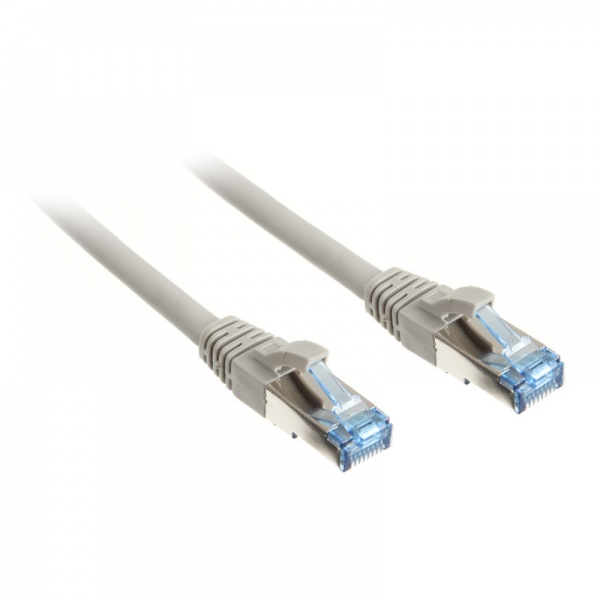 InLine patch cable Cat.6A, S / FTP (PiMf), 500MHz, gray, 0.5m