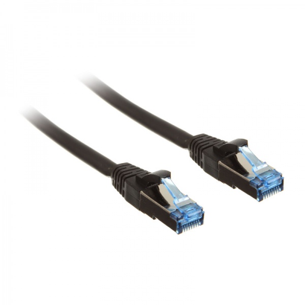 InLine Patch Cable Cat.6A, S/FTP (PiMf), 500MHz, black, 2m