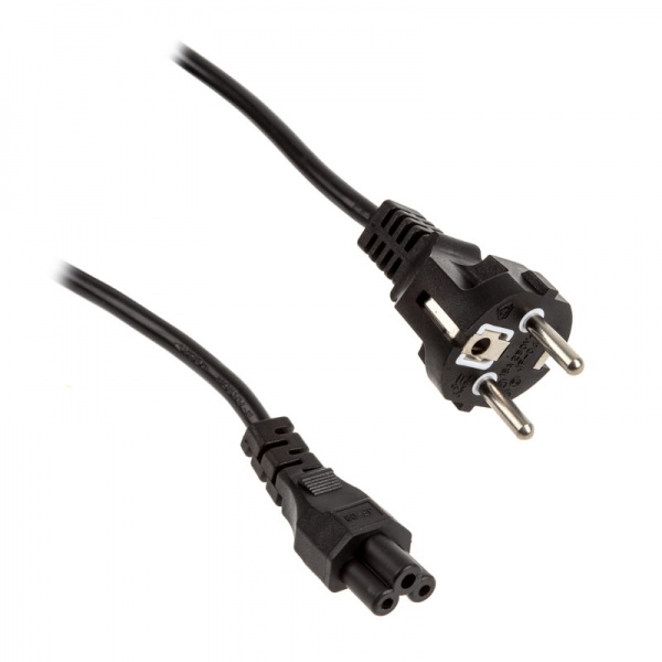 InLine power cable, 3-pole coupling, black - 1.8m