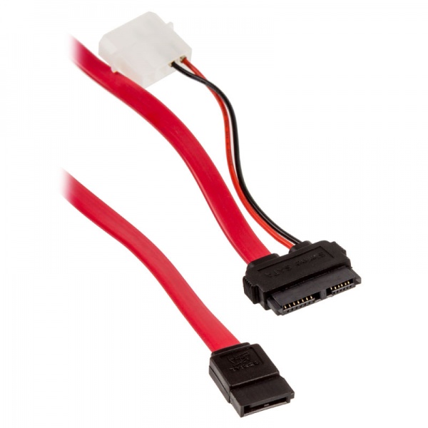 InLine SATA Combo Cable Slimline to SATA / Molex - 30 / 15cm