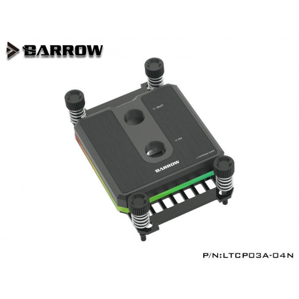 Barrow Composite Edition Micro Jet CPU Waterblock, LRC 2.0 RGB, AMD AM4, AM5 - Black