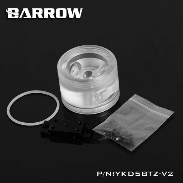 Barrow Round Pump Top and Mount Reservoir Thread - Clear [BAR-PS04] WatercoolingUK