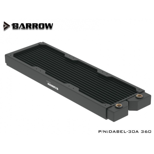 Barrow Dabel-A Series 360mm (3x120) Slim Line Copper Radiator - Black