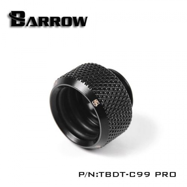 Barrow G1/4 -14mm OD Twin Seal Hard Tube Push Fitting - Black