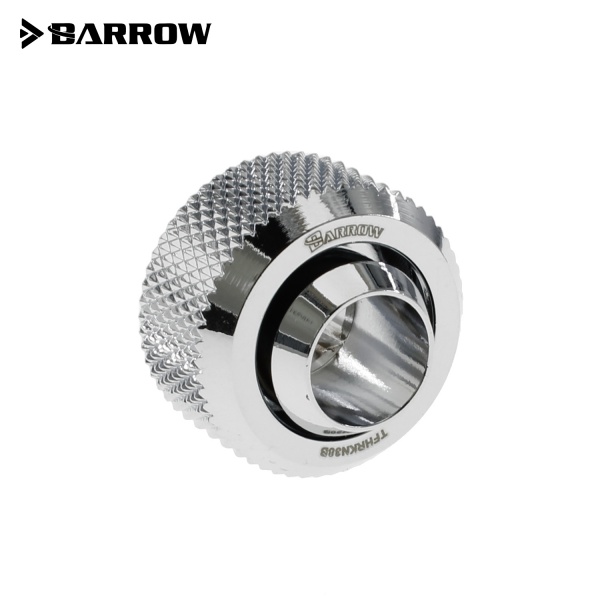 Barrow G1/4 - 13/10mm Flexible Tube Compression Fitting - Shiny Silver