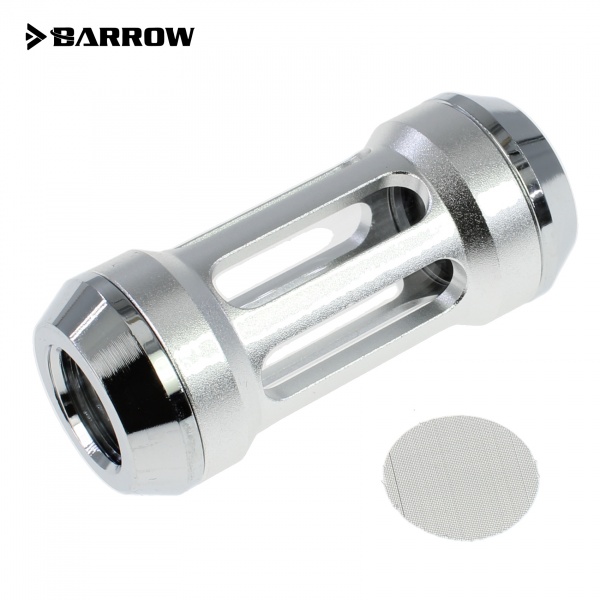 Barrow G1/4 Female Inline Composite Filter Quartz Glass - Silver / Silver