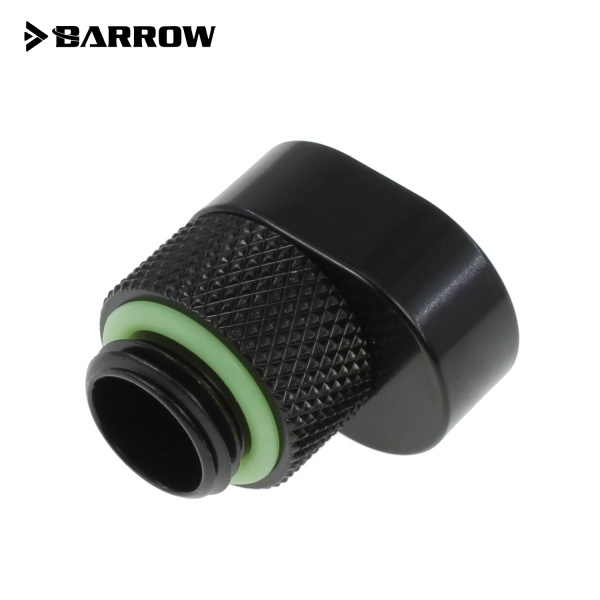 Barrow G1/4 Male to G1/4 Offset Female 360 Degree Rotary Adapter - Black