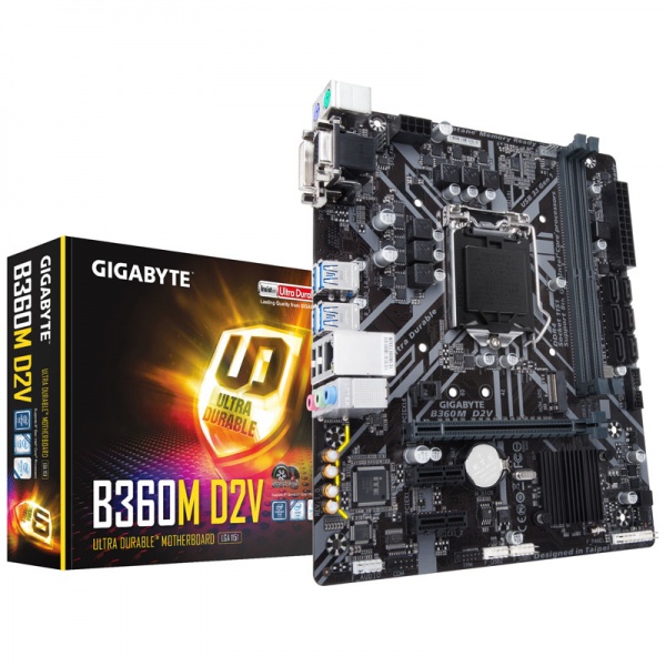 Gigabyte B360M D2V, Intel B360 Motherboard - Socket 1151