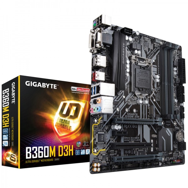 Gigabyte B360M D3H, Intel B360 Motherboard - Socket 1151