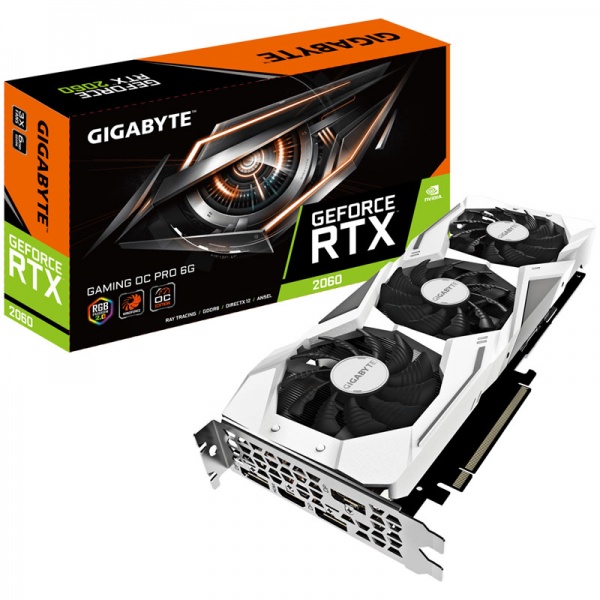 Gigabyte GeForce RTX 2060 Gaming OC Pro 6G White, 6144 MB GDDR6