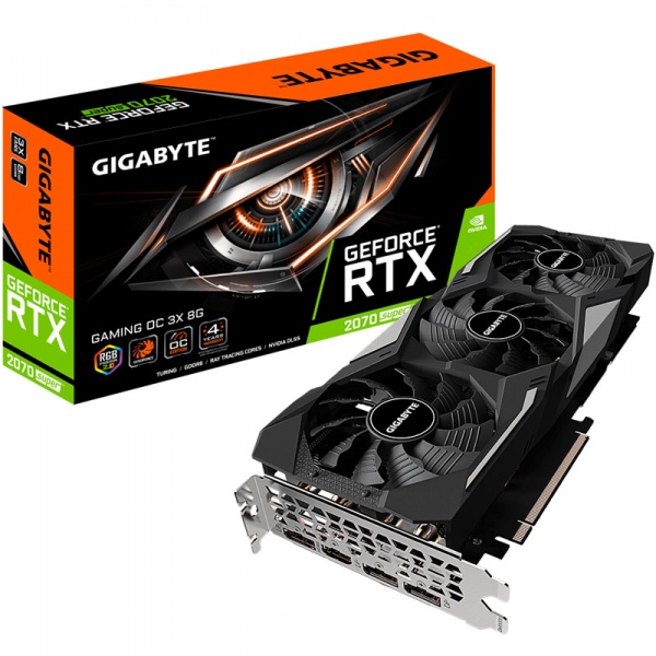 Gigabyte GeForce RTX 2070 Super Gaming OC 3X 8G, 8192MB GDDR6
