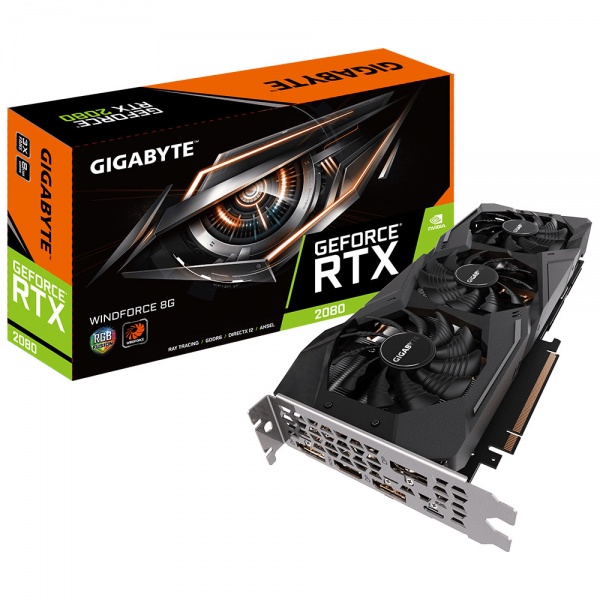Gigabyte GeForce RTX 2080 WindForce 8G, 8192MB GDDR6