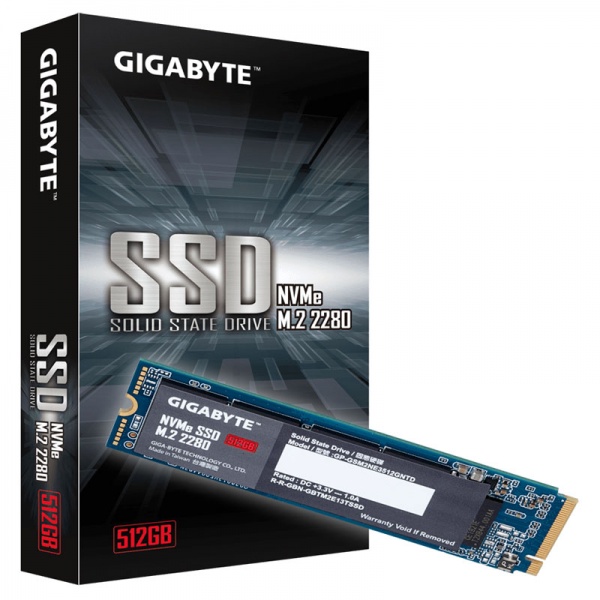 Gigabyte NVMe SSD, PCIe 3.0 M.2 type 2280 - 512 GB