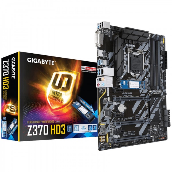 Gigabyte Z370 HD3 + 32GB Optane, Intel Z370 motherboard - socket 1151