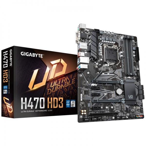 Gigabytes H470 HD3, Intel H470 motherboard - socket 1200