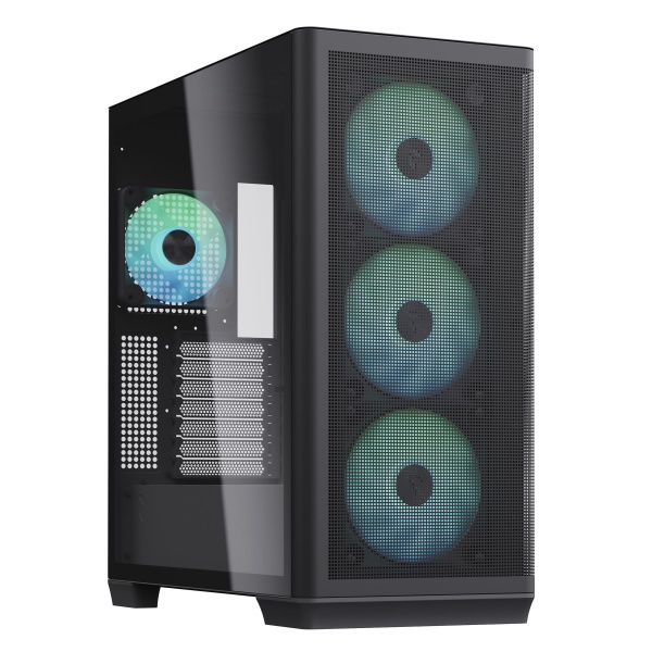 APNX Creator C1 Mid Tower Case with Glass Panel - Black