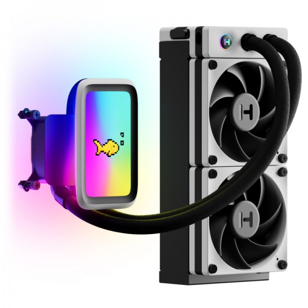 HYTE THICC Q60 240mm LCD All In One CPU Liquid Cooler - White/Black