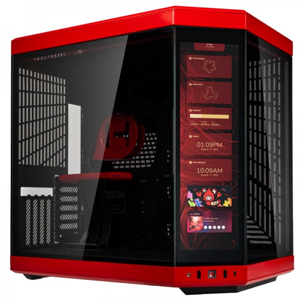 Hyte Y70 Midi Tower Touch - black/red