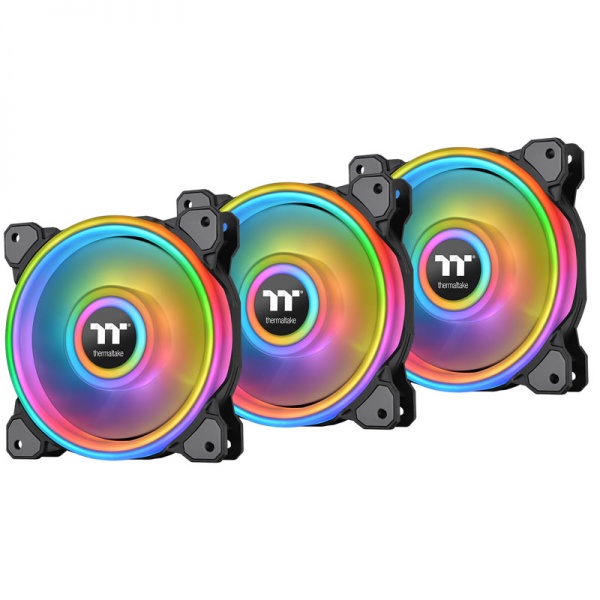 Thermaltake Riing Quad 14 RGB fan TT Premium Edition - pack of 3, black, 140mm