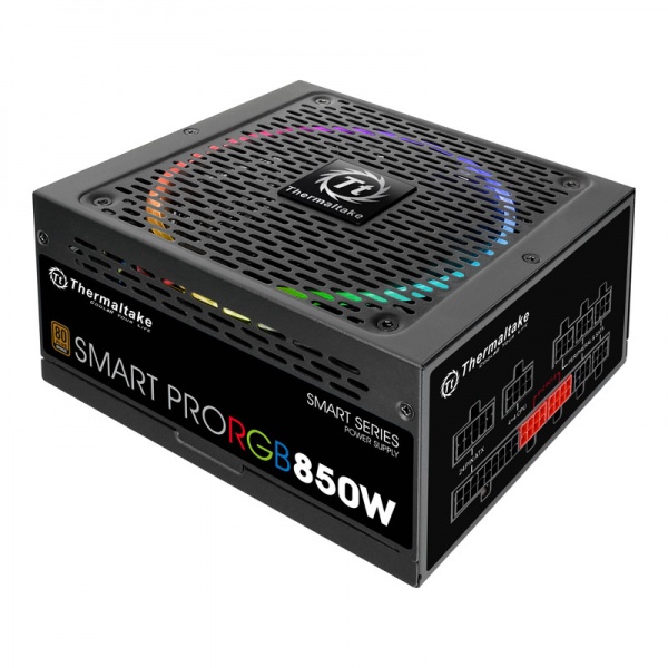Thermaltake Smart Pro RGB 80Plus Bronze modular power supply - 850 Watt