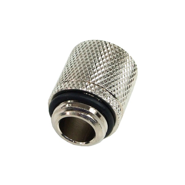 10/8mm (8x1mm) compression fitting outer thread 1/4 - knurled silver