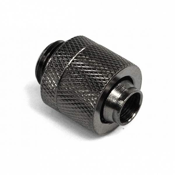 13/10mm (10x1.5mm) Compression Fitting Outer Thread 1/4 - Knurled - Black Nickel