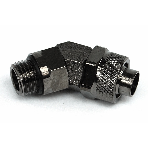 13/10mm (10x1.5mm) Compression Fitting 45- Rotary Outer Thread 1/4 - Black Nickel