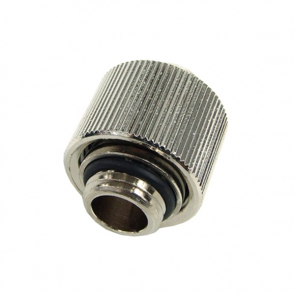 16/11mm Compression Fitting Straight G1/4 Compact - Silver Nickel 