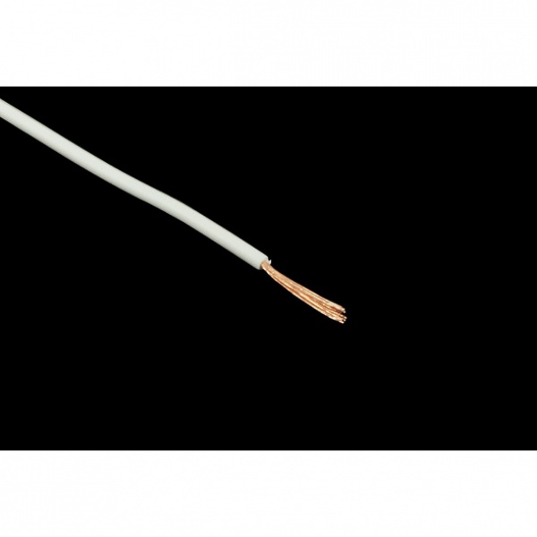 Insulated copper lead 1x0,14mm- (18AWG) 10m white