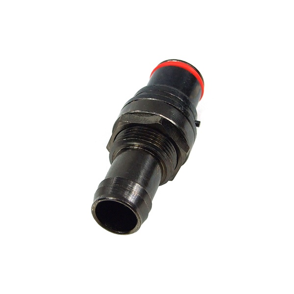 Quick-Release Connector 10mm Barbs (3/8) Plug Incl. Bulkhead Thread - Black Nickel