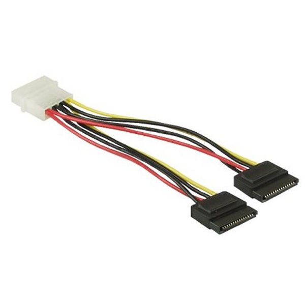 Strom/SATA Y-cable internal 4Pin Molex to 2x SATA 15cm [87225] from ...