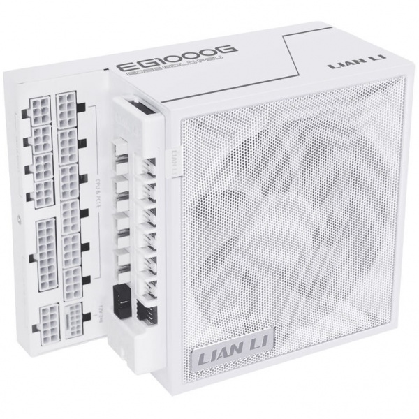 Lian Li EDGE GOLD 1000 80 PLUS Gold power supply, PCIe 5.1, ATX 3.1 - 1,000 Watt, white, incl. USB hub