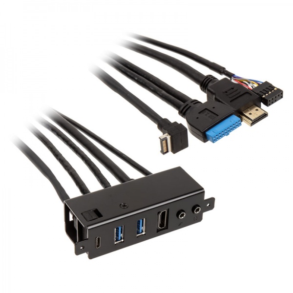 Lian Li PW-IC2DAH85, I / O panel for O and DK series - USB Type-C, HDMI