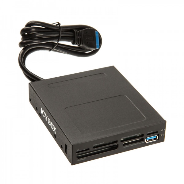Icy Box IB-865-B, 3.5 inch multi-card reader with USB 3.0 - black