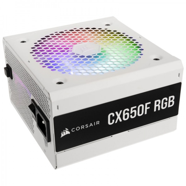 Corsair CX650F RGB power supply 80 plus bronze, modular - 650 watts, white