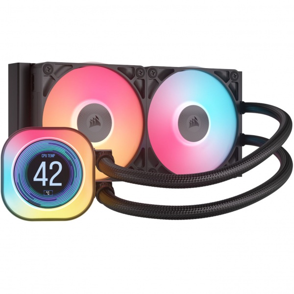 Corsair iCUE LINK Titan 240 RX LCD Complete Water Cooling System, RGB - 240mm, Black